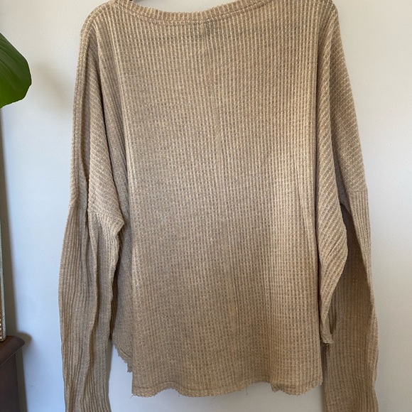 urban outfitters out from under thermal button up long sleeve top, size XL - Picture 3 of 3